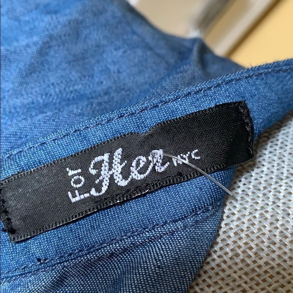 High Low Denim Top - Picture 6 of 8